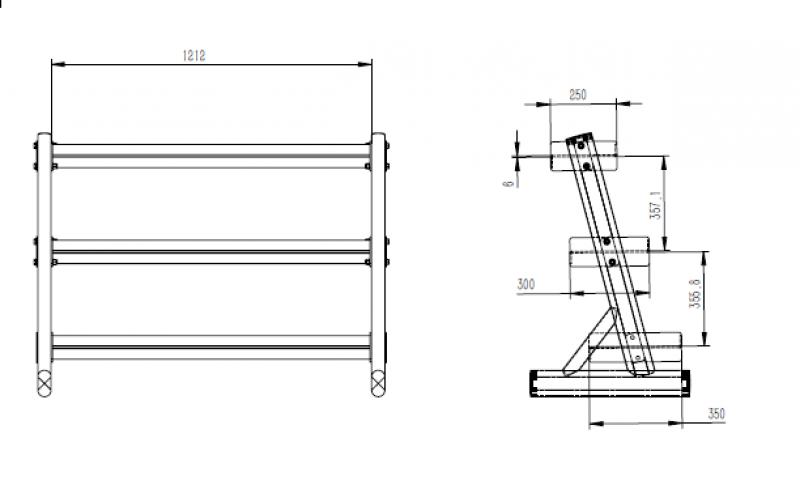 Professionaalne sangpommide riiul RAW FITNESS