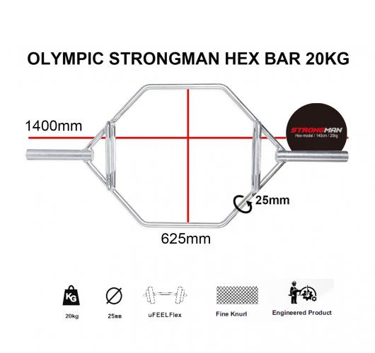 Olümpiakang STRONGMAN Hex Bar