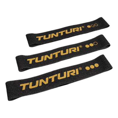 Treeningkumm TUNTURI CENTURI TEXTILE RESISTANCE BAND SET, 3 tk