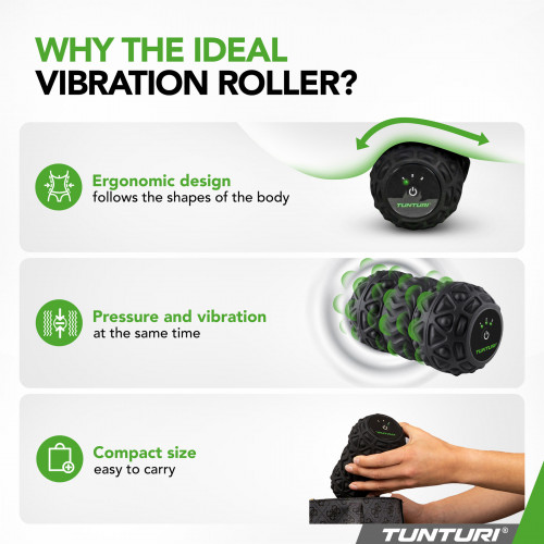 Vibreeriv massaažirull TUNTURI VIBRATING DUO ROLLER