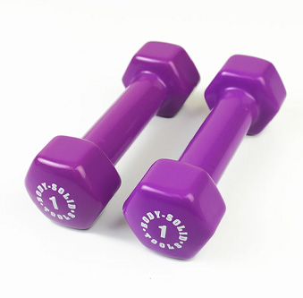 Vinüülhantlid 1kg BODYSOLID Vinyl Dumbbells