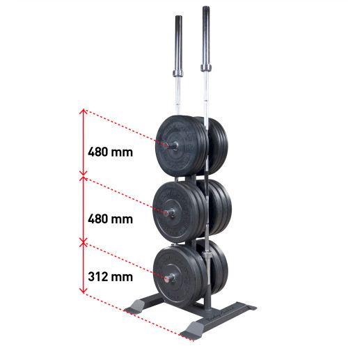 Raskusketaste hoidja BODY-SOLID OLYMPIC PREMIUM WEIGHT TREE AND BAR HOLDER