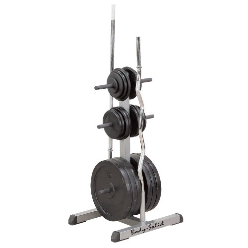 Raskusketaste ja kangi hoidja BODY-SOLID STANDARD PLATE TREE & BAR HOLDER