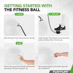 Fitness pall Tunturi Gymball 65-75cm, Off-white, Anti Burst