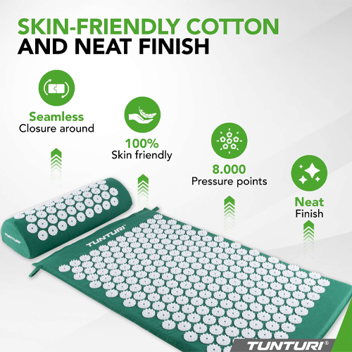 Joogamatt TUNTURI ACUPRESSURE MAT AND PILLOW MINT