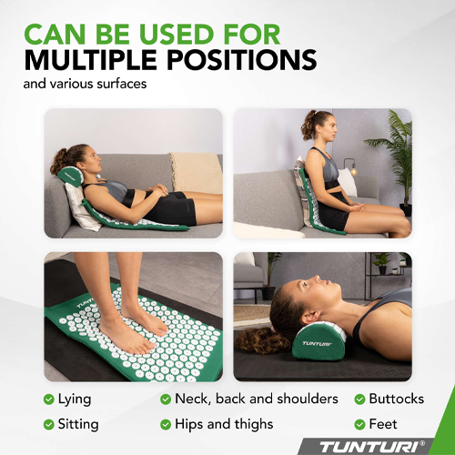 Joogamatt TUNTURI ACUPRESSURE MAT AND PILLOW MINT