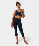 Manduka Dhara Capri Legging Midnight Heather