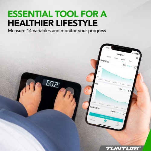 Smartkaalud TUNTURI SC30 SMART SCALE WITH APP
