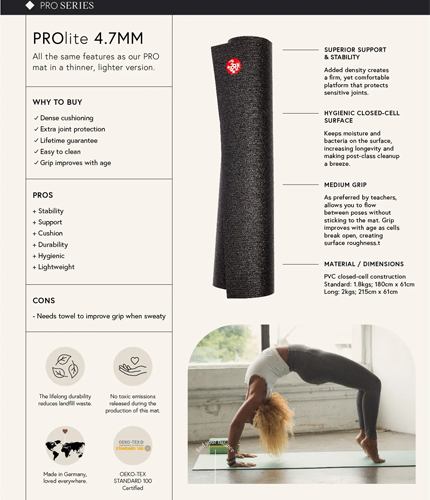 Võimlemismatt MANDUKA PROlite® Indulge