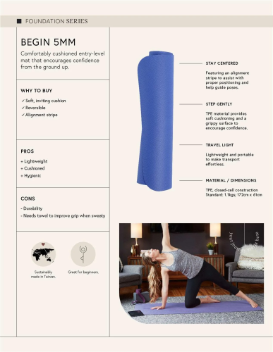 Mängujooga matt MANDUKA Begin Yoga Mat (5 mm)