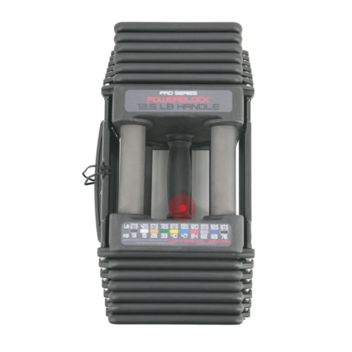 Reguleeritava kaaluga hantlid koos alusega Powerblock PRO 125 Commercial Includes Stand (2,2–56,7 kg)