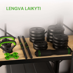 Svarmenų rinkinys TUNTURI Vinyl Barbell & Dumbbell set (20 / 28 kg)