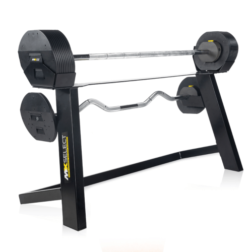 Kangiraskuse komplekt koos alusega MX Select MX100 Barbell System & Stand 12,7 - 45,3 kg Must