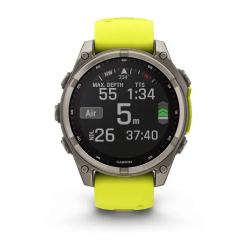 Kell GARMIN Fenix 8, 51 mm, Sapphire Solar, kollane