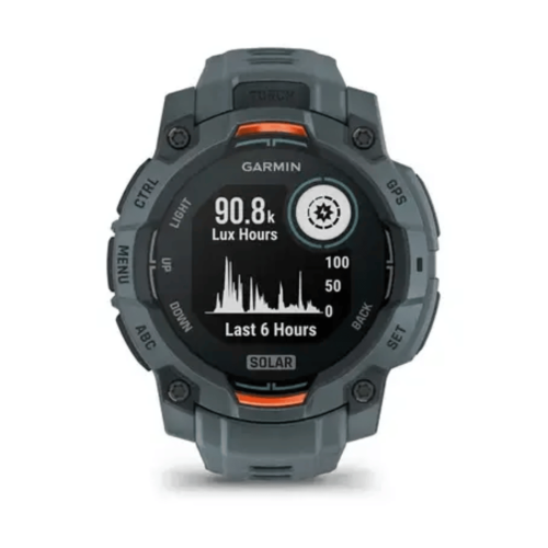 Laikrodis GARMIN Instinct 3, 45 mm, SOLAR, pilkas ir oranžinis
