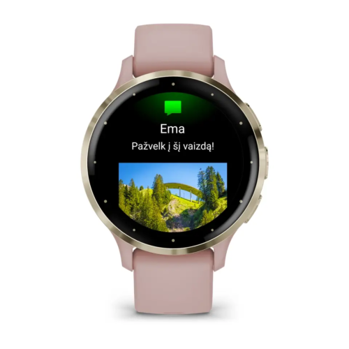 Kell GARMIN Venu 3S, hallikas roosad värvid