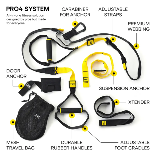 TRX® PRO Suspension Trainer Kit 4 Treeningkomplekt