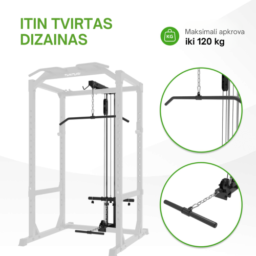 Lisavarustus TUNTURI PR60 Power Rack - köie kinnitus (1/2)