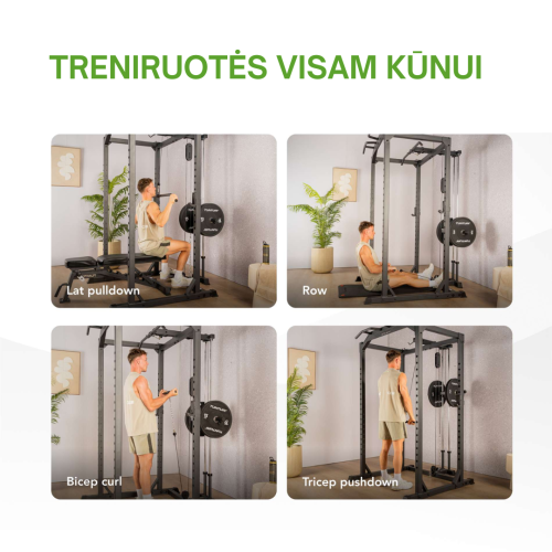 Lisavarustus TUNTURI PR60 Power Rack - köie kinnitus (1/2)