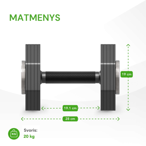 Reguleeritav hantel Tunturi Rapid Adjustable Dumbbell 20 kg