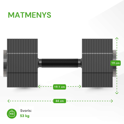 Reguleeritav hantel Tunturi Rapid Adjustable Dumbbell 53 kg