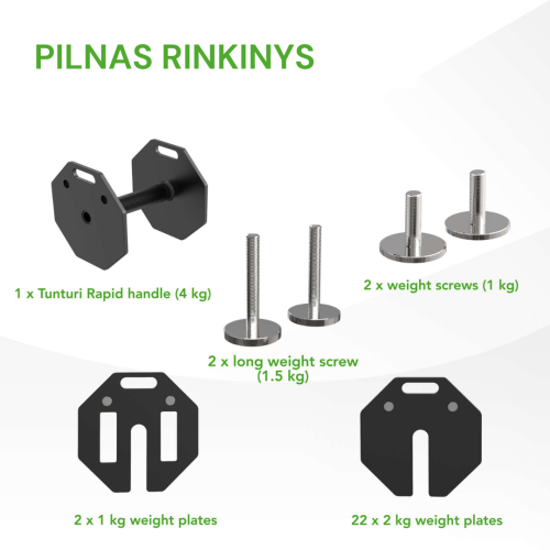 Reguleeritav hantel Tunturi Rapid Adjustable Dumbbell 53 kg