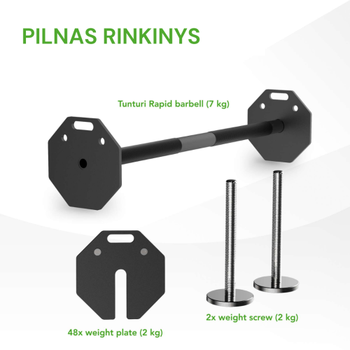 Reguleeritav kang raskustega Tunturi Rapid Adjustable Barbell 107 kg