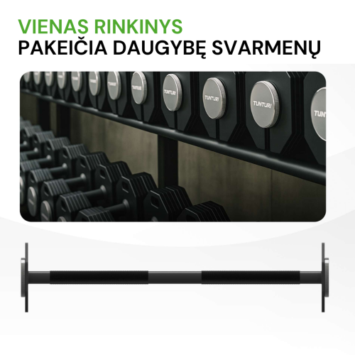 Reguleeritav kang raskustega Tunturi Rapid Adjustable Barbell 107 kg