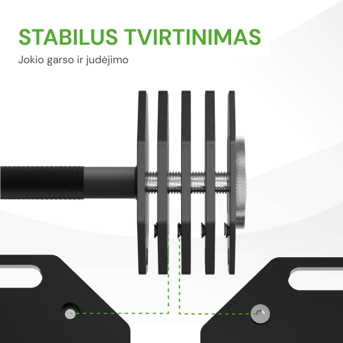 Reguleeritav kang raskustega Tunturi Rapid Adjustable Barbell 107 kg