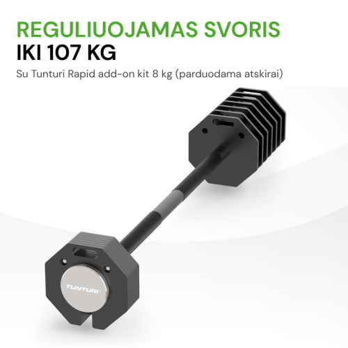 Reguleeritav kang raskustega Tunturi Rapid Adjustable Barbell 11 kg