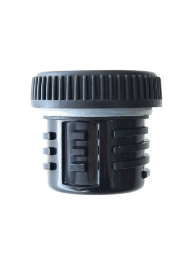 Musta keeratava korgiga kruusikork põhiterasest pudelile Laken