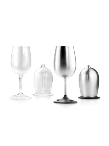 Metallist veiniklaas GSI Outdoors Nesting Wine Glass Glacier SS