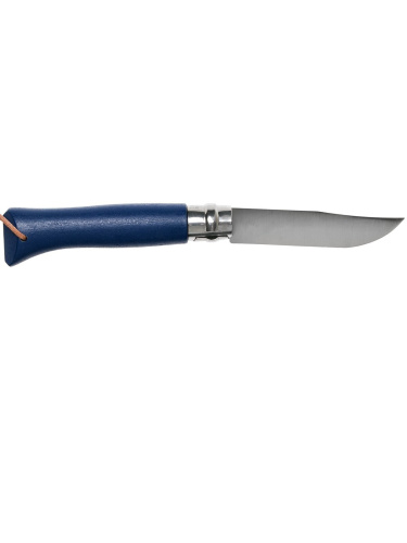 Opinel Trekking Knife No. 8 with stainless steel blade and blue handle