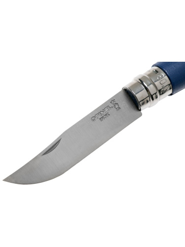 Opinel Trekking Knife No. 8 with stainless steel blade and blue handle