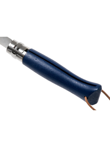 Opinel Trekking Knife No. 8 with stainless steel blade and blue handle