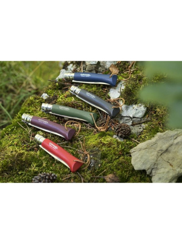 Nuga Opinel Trekking nr 8 roostevabast terasest tera ja tumepruuni käepidemega