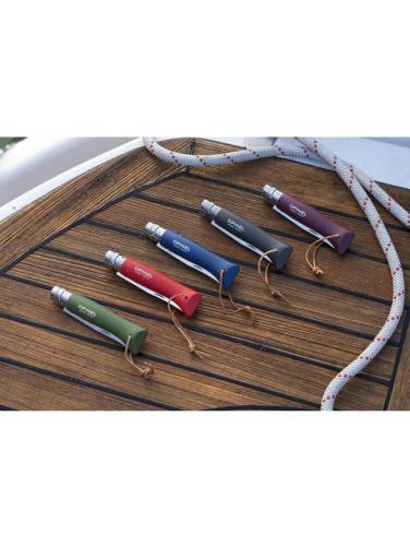 Nuga Opinel Trekking nr 8 roostevabast terasest tera ja tumepruuni käepidemega