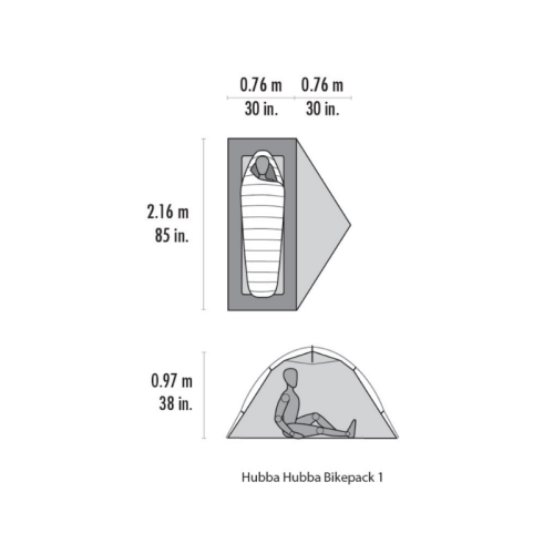 Üheinimese telk jalgratta MSR Hubba Hubba Bikepack 1
