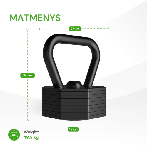 Tunturi Kiire reguleeritav sangpomm Tunturi Rapid Adjustable Kettlebell Handle 19,5 kg