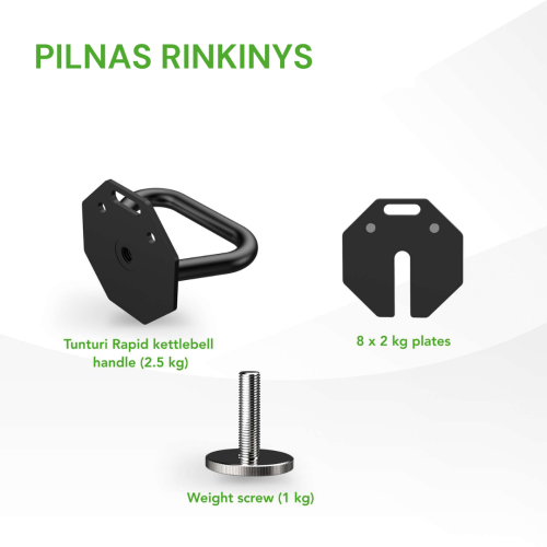 Tunturi Kiire reguleeritav sangpomm Tunturi Rapid Adjustable Kettlebell Handle 19,5 kg