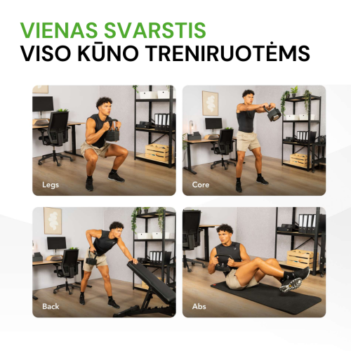 Tunturi Kiire reguleeritav sangpomm Tunturi Rapid Adjustable Kettlebell Handle 19,5 kg