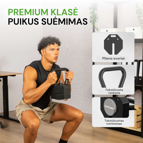 Tunturi Kiire reguleeritav sangpomm Tunturi Rapid Adjustable Kettlebell Handle 19,5 kg