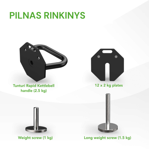 Tunturi Kiire reguleeritav sangpomm Tunturi Rapid Adjustable Kettlebell Handle 28 kg