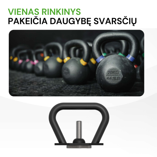 Tunturi Kiire reguleeritav sangpomm Tunturi Rapid Adjustable Kettlebell Handle 28 kg