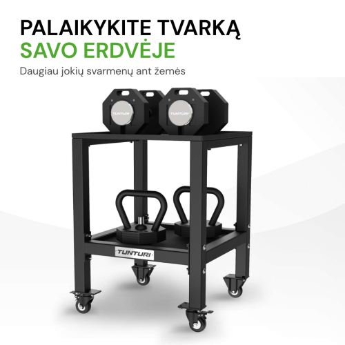 Raskuste ja hantlite hoidja Tunturi Rapid Adjustable Dumbbell Stand