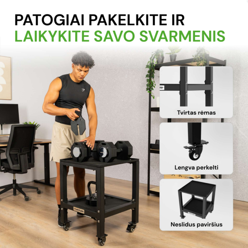 Raskuste ja hantlite hoidja Tunturi Rapid Adjustable Dumbbell Stand