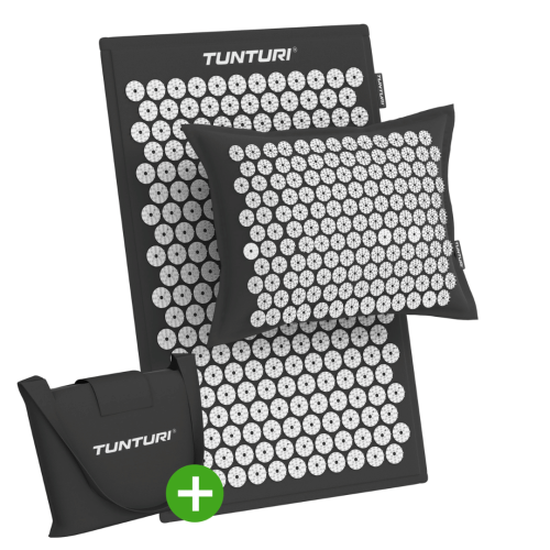 Joogamatt TUNTURI ACUPRESSURE MAT AND PILLOW BLACK