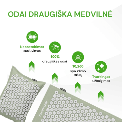 Joogamatt TUNTURI ACUPRESSURE MAT AND PILLOW BLACK