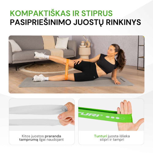 TUNTURI Mini kummilintide komplekt, 5 tk.