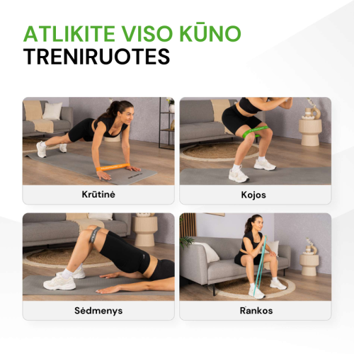 TUNTURI Mini kummilintide komplekt, 5 tk.